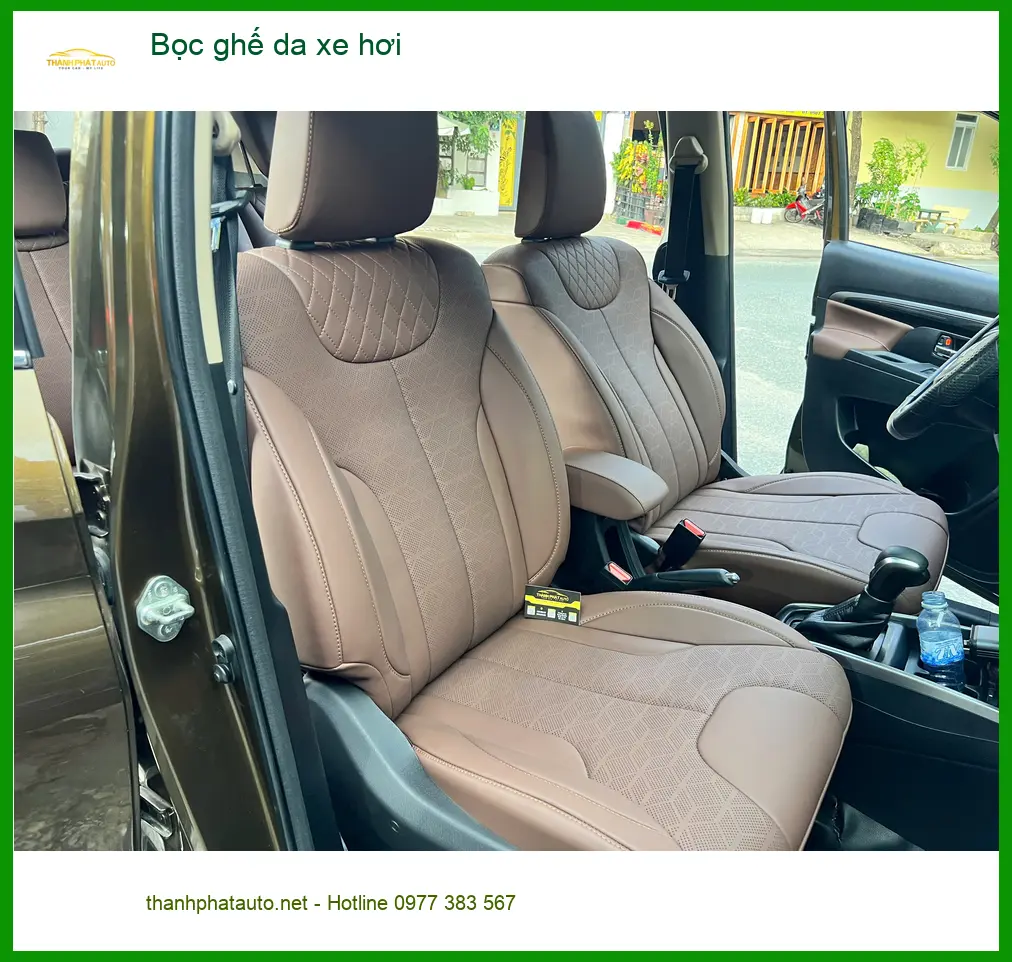 Chị Thùy bọc ghế da cho xe Toyota Vios tại Hóc Môn để nội thất xe luôn sạch đẹp ảnh thực tế 3