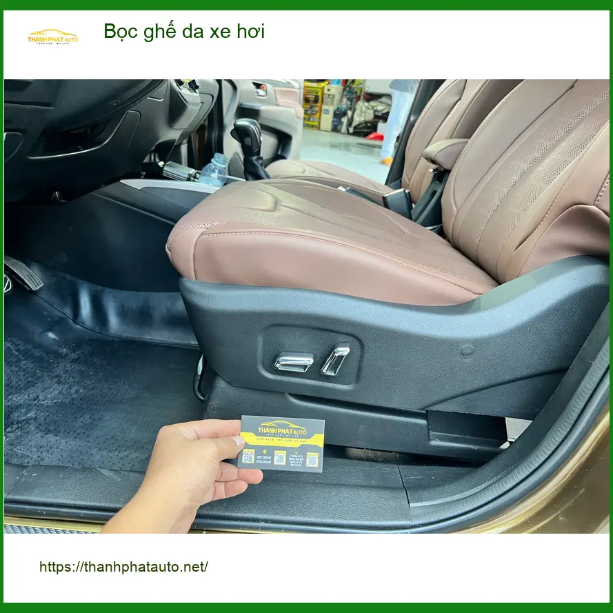 Anh Khang bọc ghế da xe hơi Hyundai Accent Quận 3 nâng tầm nội thất ảnh thực tế 5