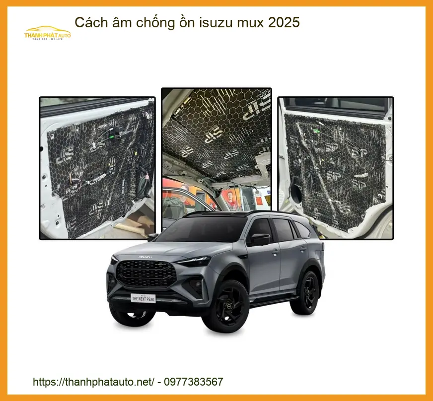 Cách Âm Chống Ồn Isuzu Mu-X 2025 - Địa Chỉ Lắp Đặt Uy Tín TPHCM