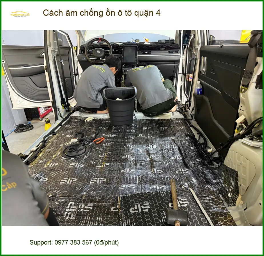Dịch Vụ Thi Công Cách Âm Chống Ồn Ô Tô Tại Quận 4 - Thi Công Chuyên Nghiệp ảnh thực tế 3