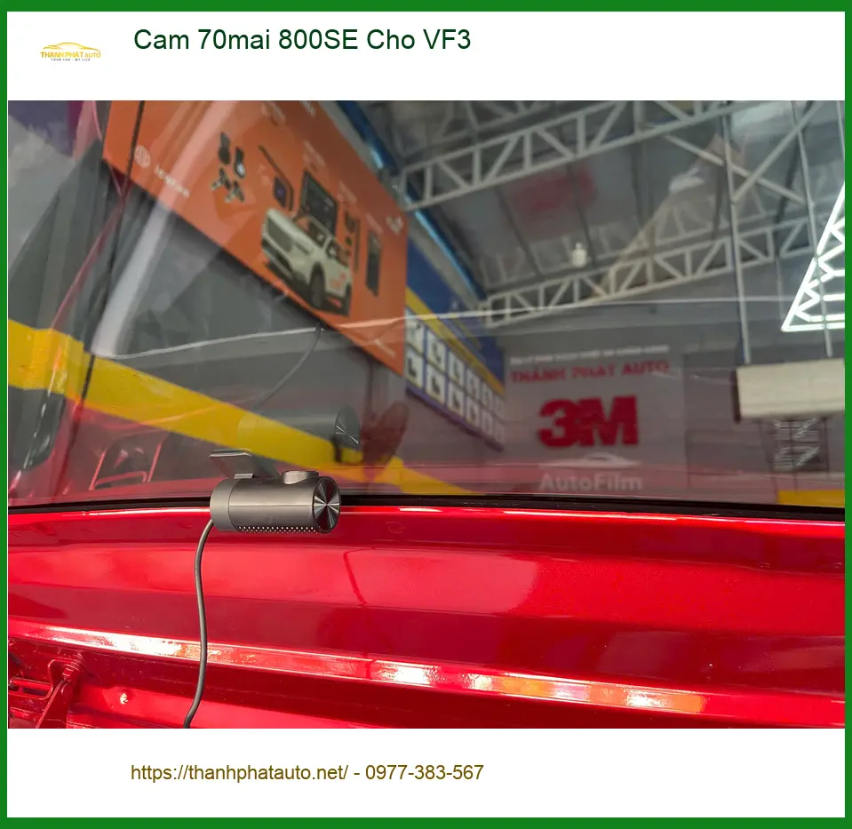 Anh Hoàng Anh lắp Cam 70mai 800SE cho VinFast VF3 tại Quận 2 để ghi lại hành trình ảnh thực tế 2