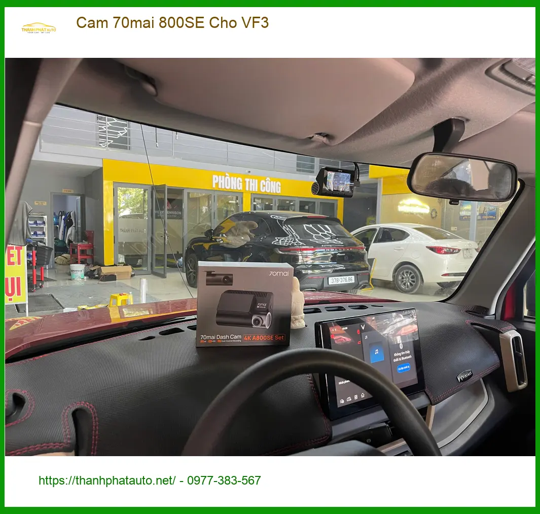 Anh Phát lắp Cam 70mai 800SE cho VinFast VF3 để an tâm khi di chuyển tại Quận Bình Tân ảnh thực tế 2