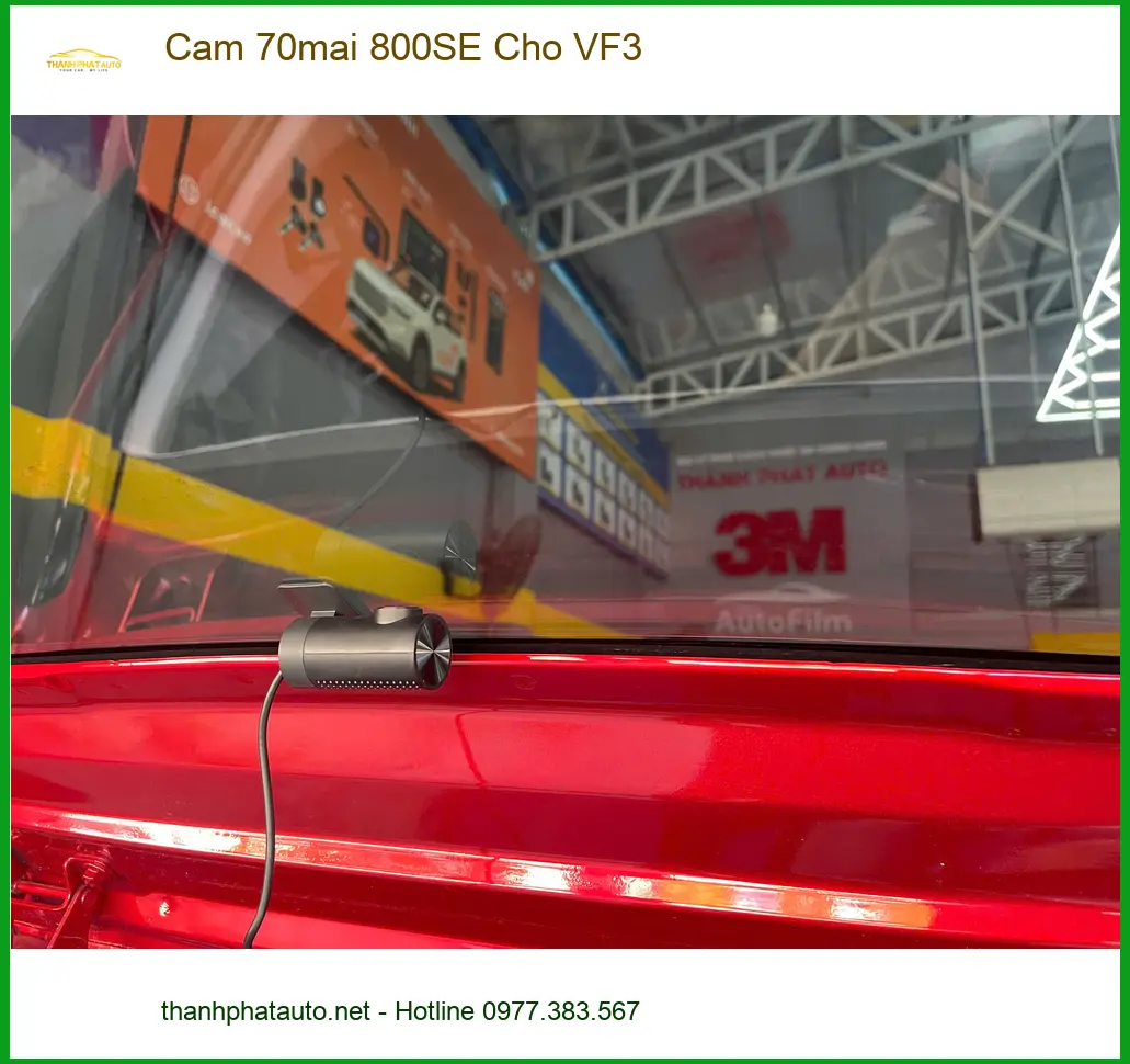 Anh Phát lắp Cam 70mai 800SE cho VinFast VF3 để an tâm khi di chuyển tại Quận Bình Tân ảnh thực tế 3