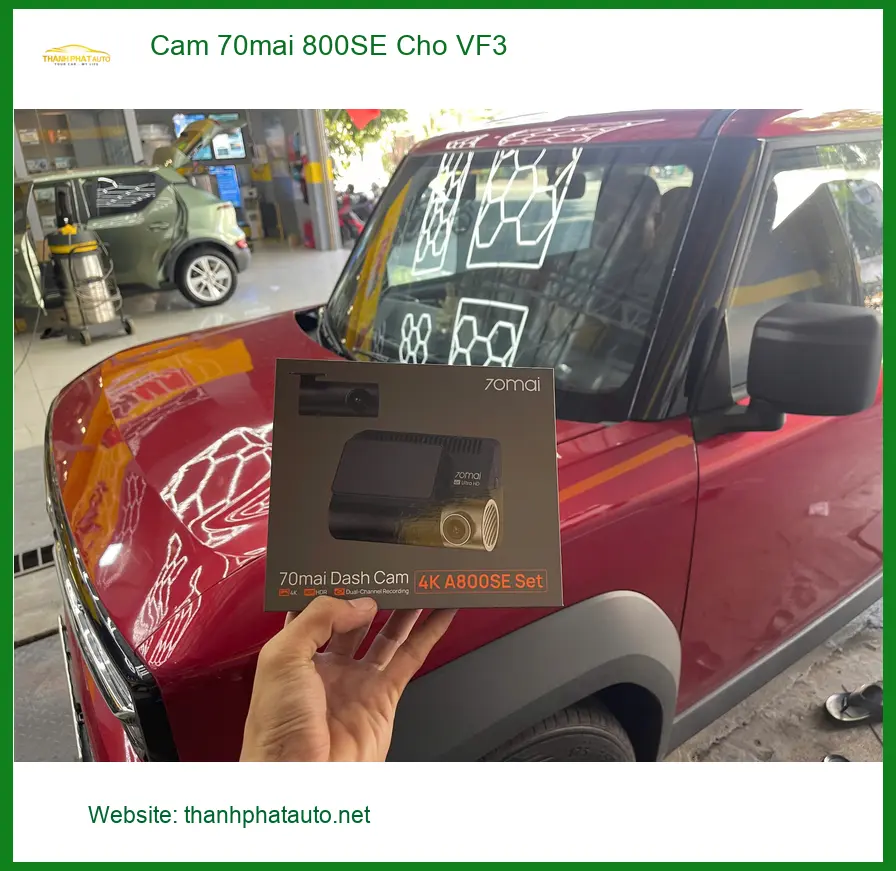 Anh Phát lắp Cam 70mai 800SE cho VinFast VF3 để an tâm khi di chuyển tại Quận Bình Tân ảnh thực tế 4