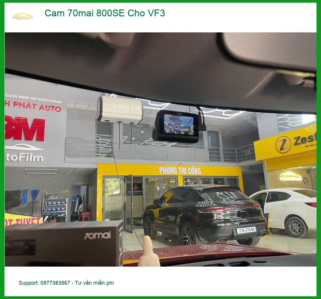 Anh Phát lắp Cam 70mai 800SE cho VinFast VF3 để an tâm khi di chuyển tại Quận Bình Tân ảnh thực tế 5