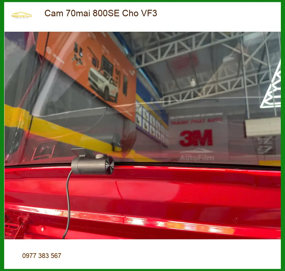 Anh Khải lắp Cam 70mai 800SE cho VinFast VF3 tại Hóc Môn ảnh thực tế 2