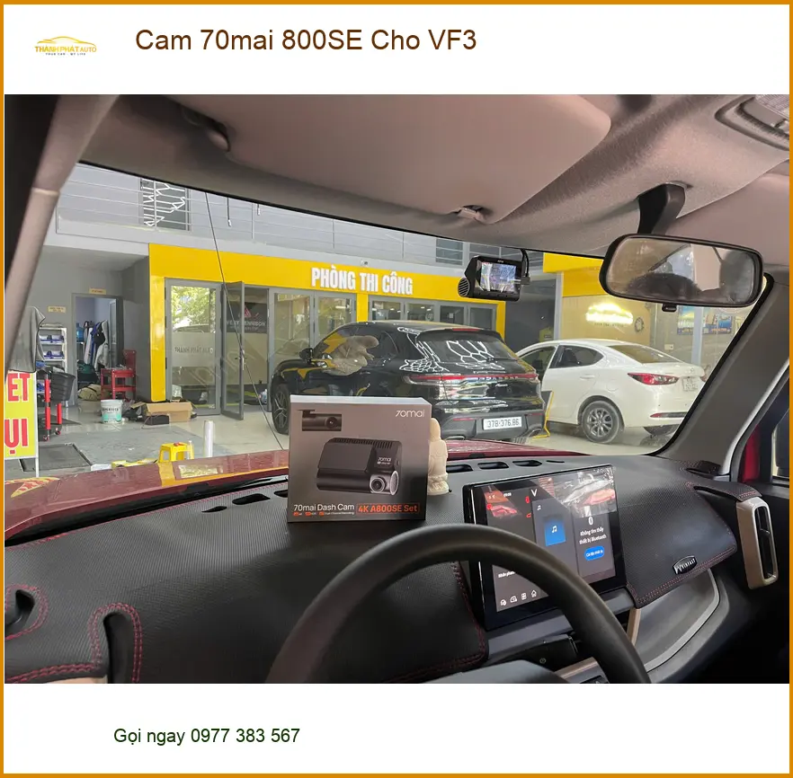Anh Khải lắp Cam 70mai 800SE cho VinFast VF3 tại Hóc Môn ảnh thực tế 3