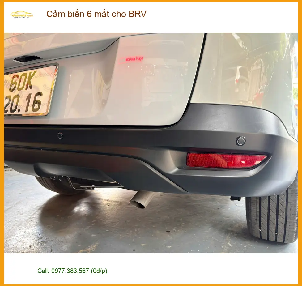 Chú Sáu lắp cảm biến 6 mắt cho BRV tại Cần Giờ để tránh va chạm khi lùi xe