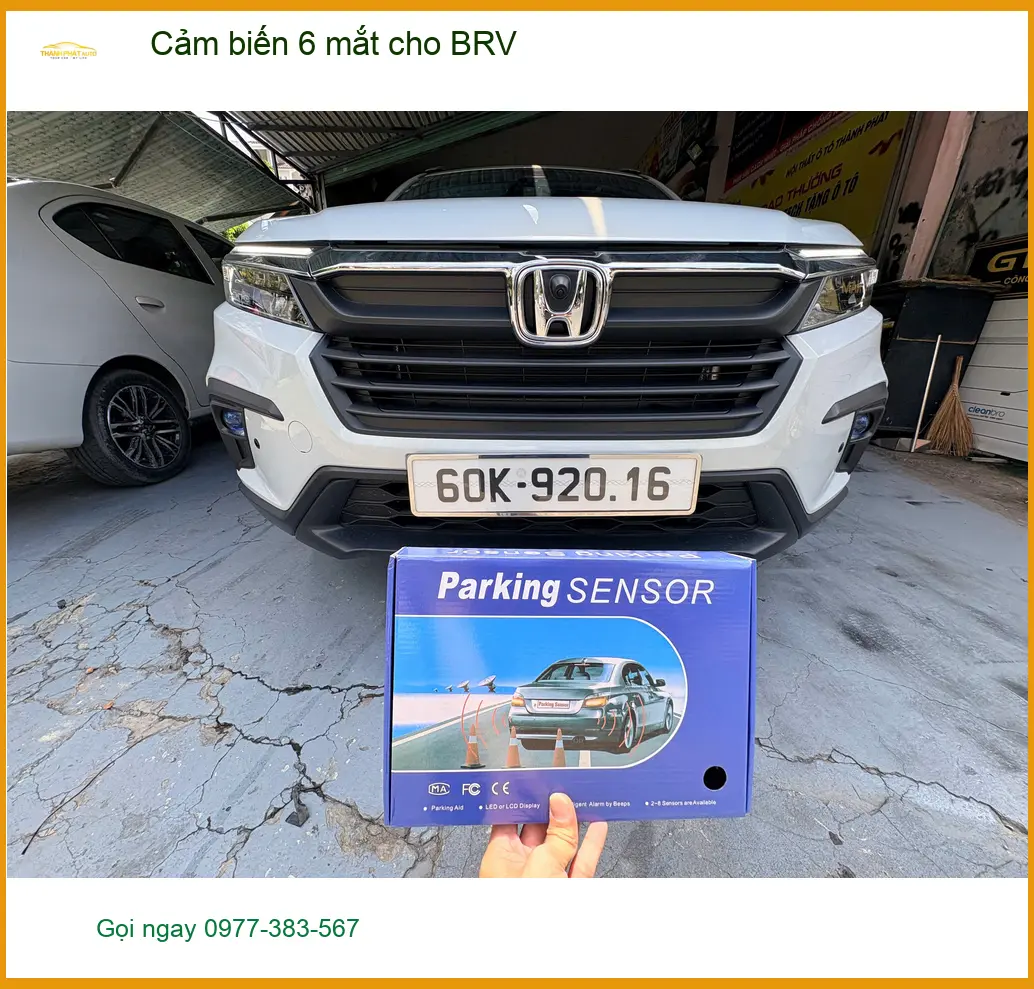 Chị Minh lắp cảm biến 6 mắt cho Honda BRV Quận 8, cần hỗ trợ lùi xe ảnh thực tế 5