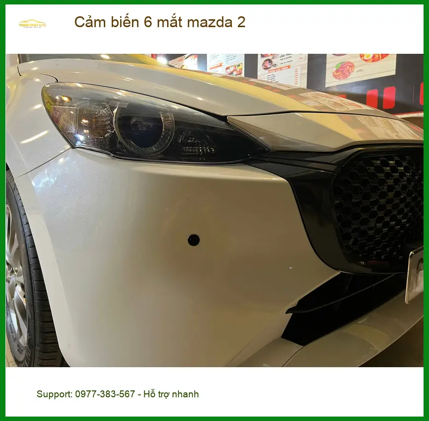 Anh Thịnh lắp cảm biến 6 mắt Mazda 2 tại Quận 6 để lùi xe an toàn hơn ảnh thực tế 4