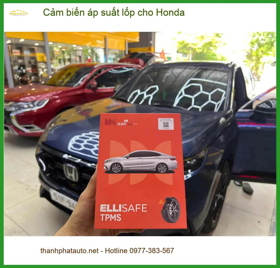 Anh Cảnh lắp cảm biến áp suất lốp cho Honda CR-V ở Quận 9, bảo vệ lốp xe ảnh thực tế 2