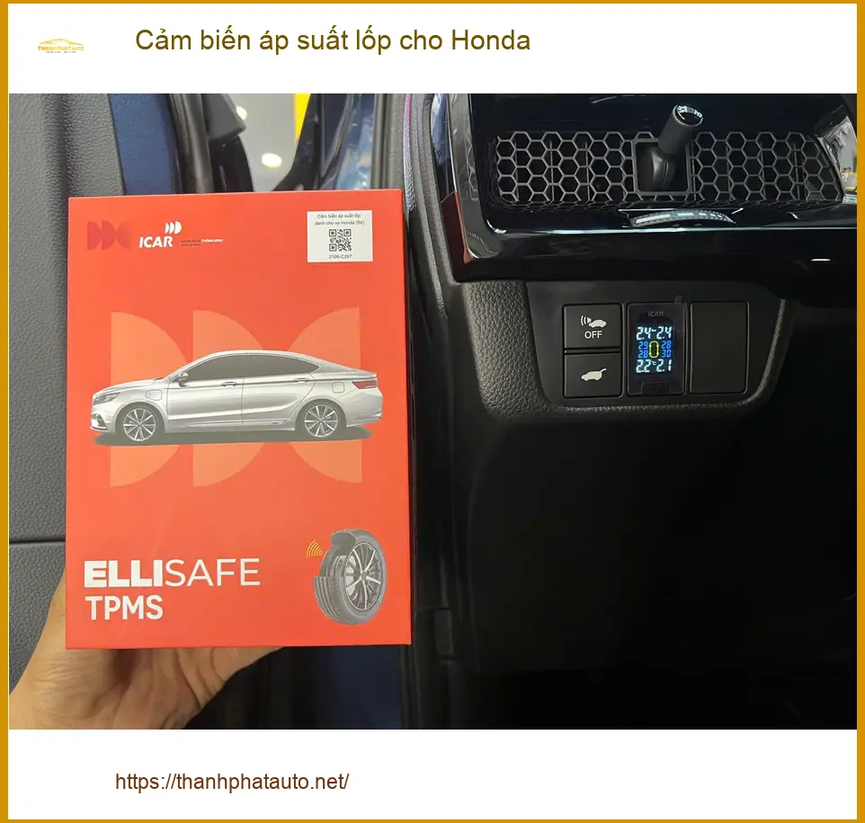 Anh Quốc lắp cảm biến áp suất lốp cho Honda CRV tại Quận 7 để an tâm hơn trên đường trường ảnh thực tế 3