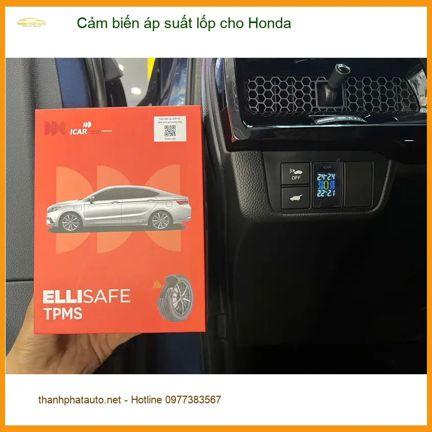 Chú Phong lắp cảm biến áp suất lốp Honda CRV Quận 6 tránh sự cố lốp đột ngột ảnh thực tế 3