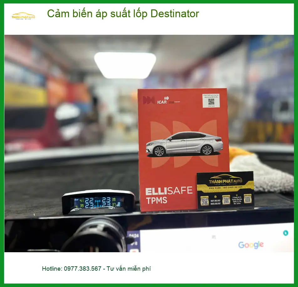 Chị Diệu lắp Cảm biến áp suất lốp Destinator Kia K3 Quận 11