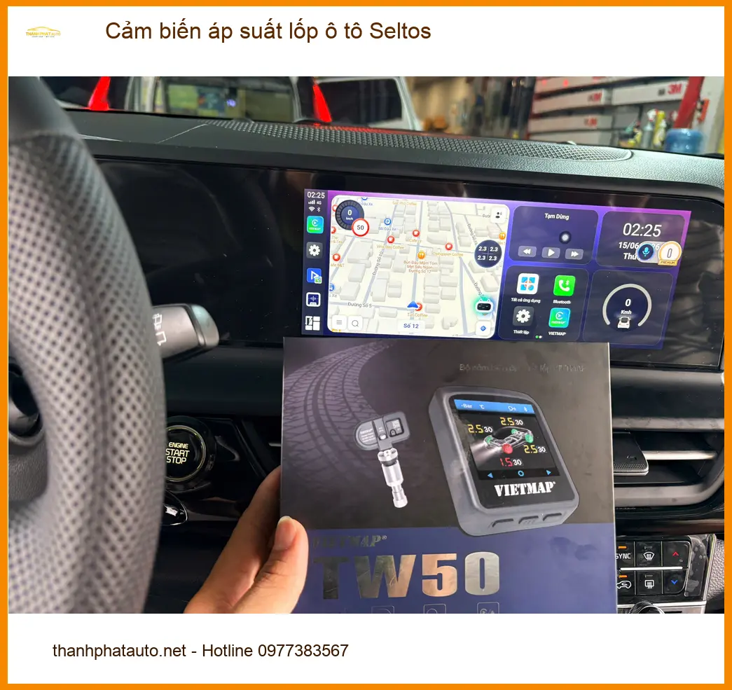 Lắp cảm biến áp suất lốp Seltos tại Quận 9 cho Anh Duy yên tâm di chuyển