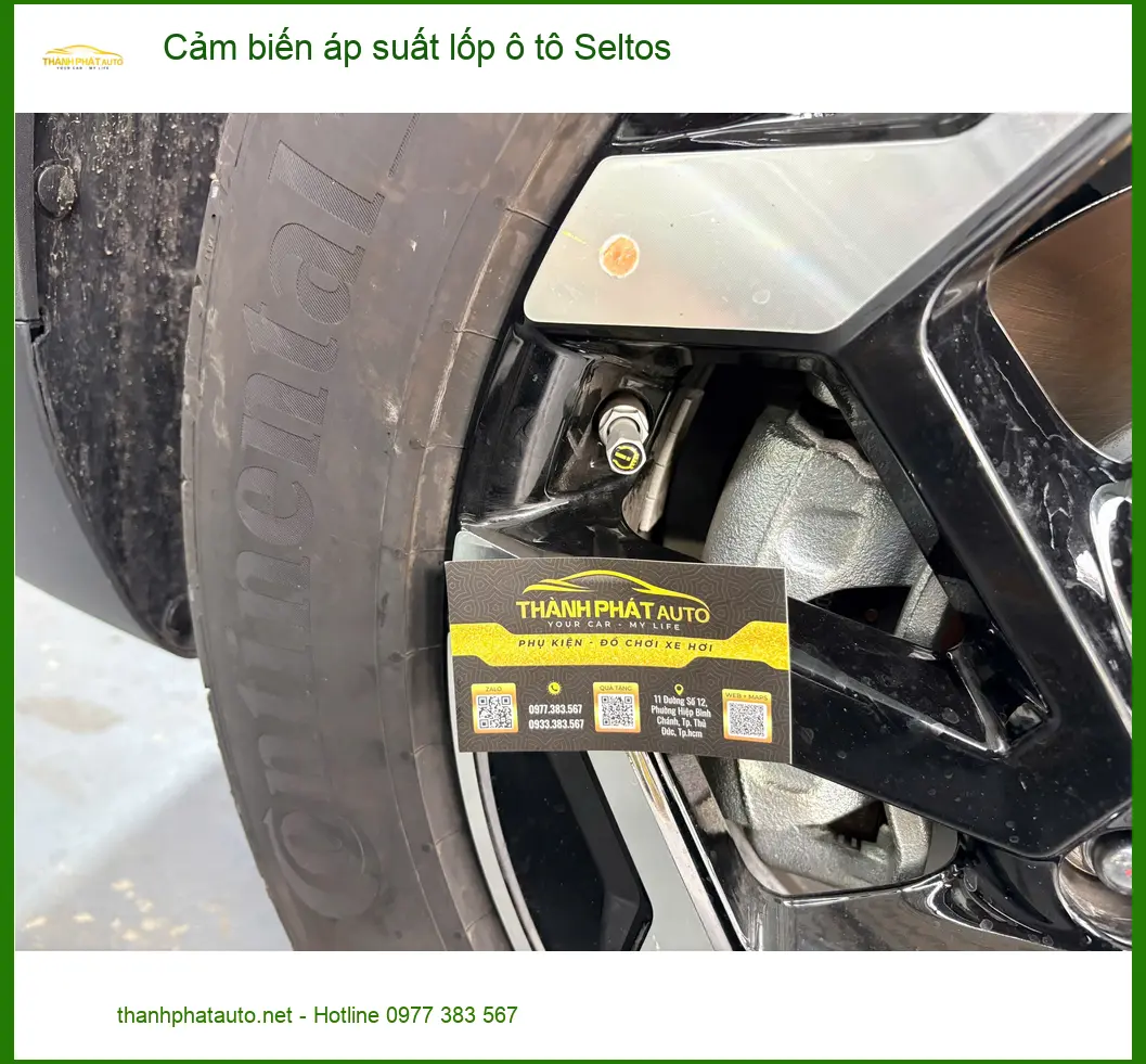 Anh Khải lắp cảm biến áp suất lốp Seltos tại Gò Vấp để lái xe an toàn ảnh thực tế 4
