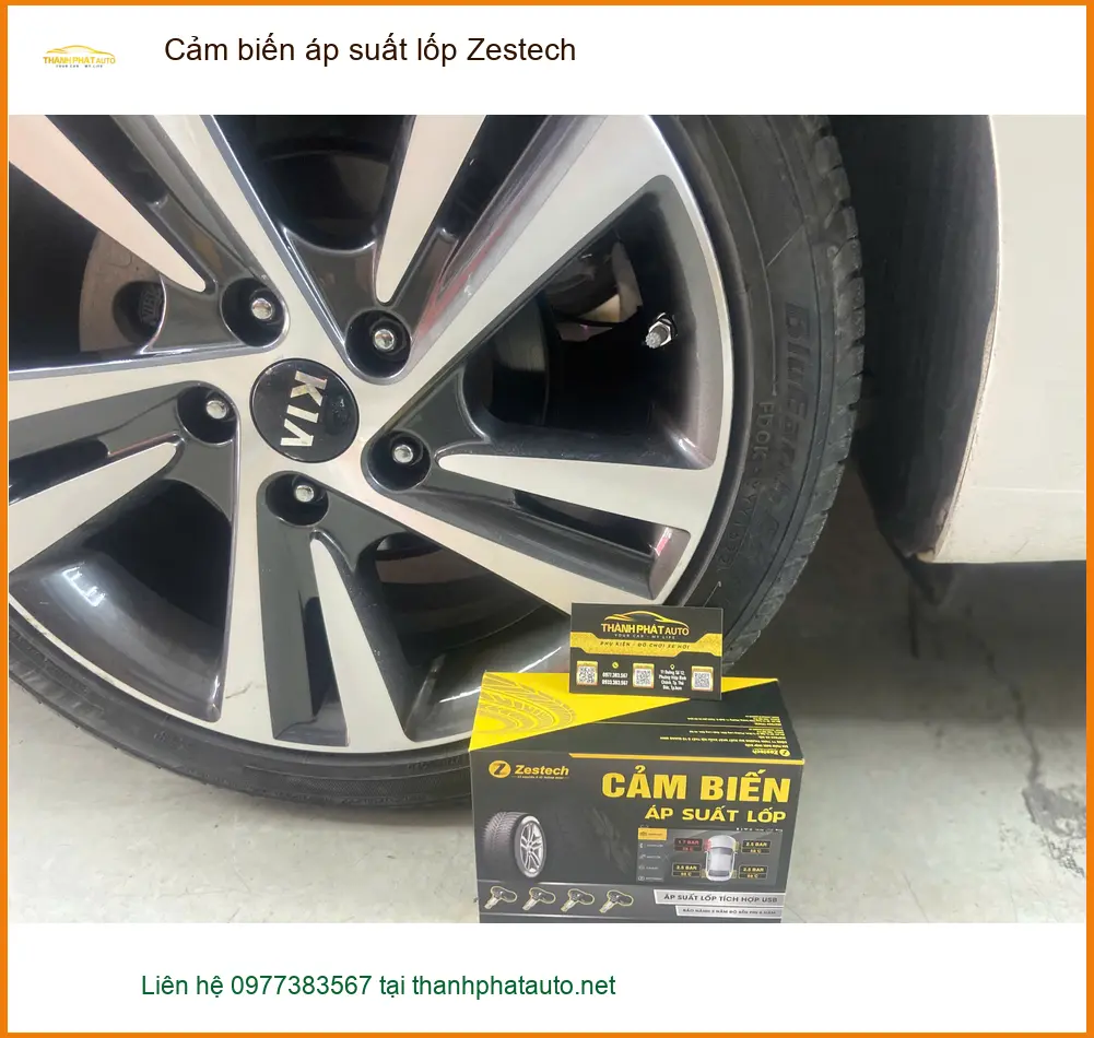 Chị Phương lắp cảm biến áp suất lốp Zestech Kia Seltos tại Quận 7