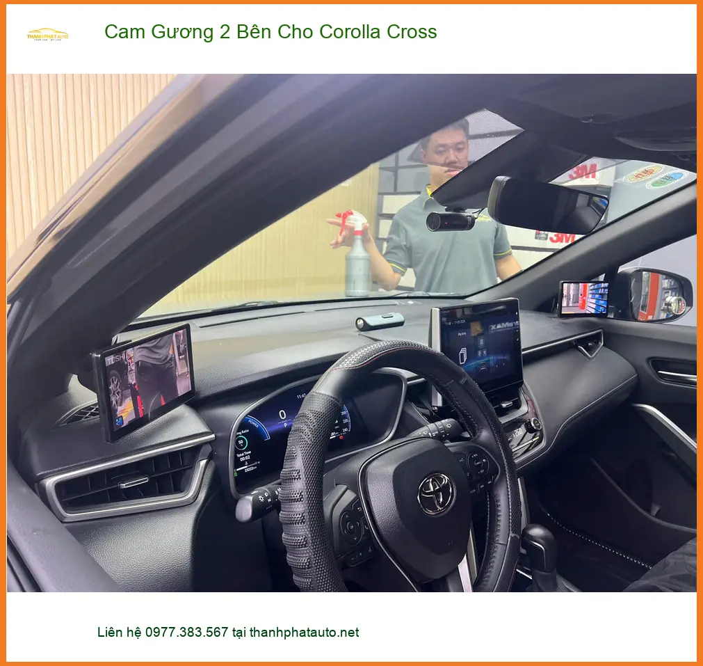 Bác Quang lắp Cam Gương 2 Bên Cho Corolla Cross ở Quận 2 để dễ quan sát ảnh thực tế 5