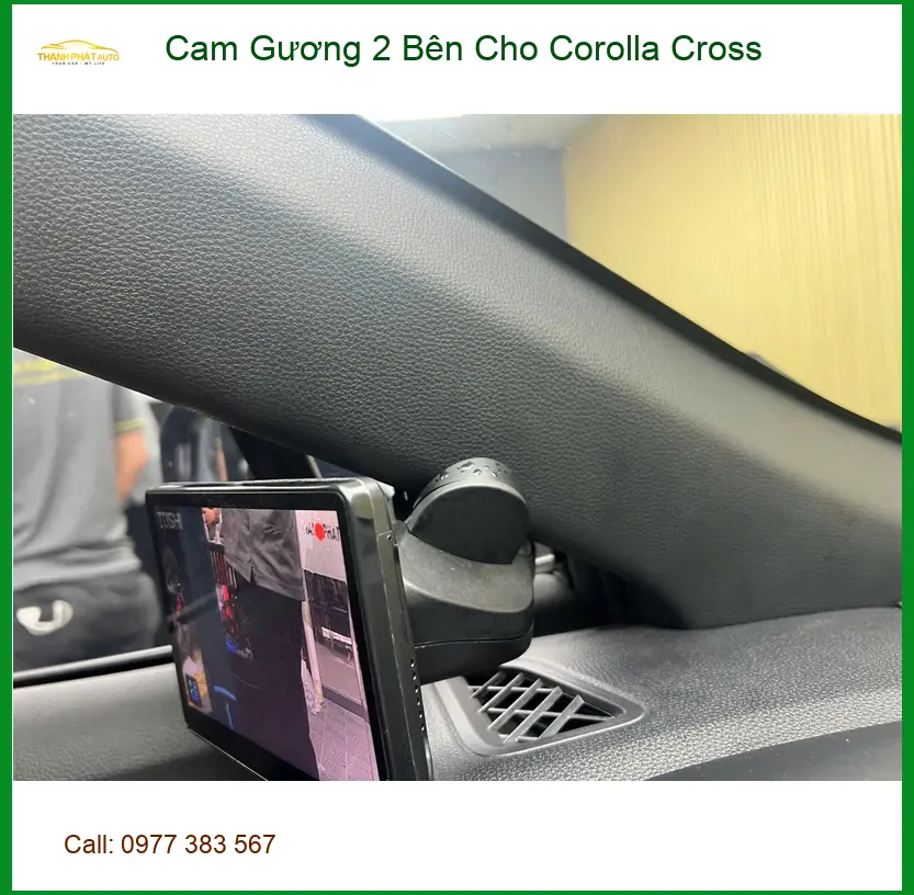 Anh Tấn lắp Cam Gương 2 Bên cho Corolla Cross tại Hóc Môn vì thường đi công tác xa ảnh thực tế 3