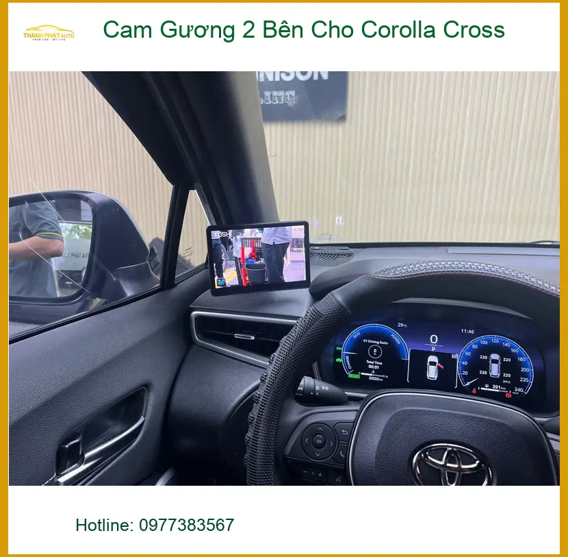 Anh Tấn lắp Cam Gương 2 Bên cho Corolla Cross tại Hóc Môn vì thường đi công tác xa ảnh thực tế 4