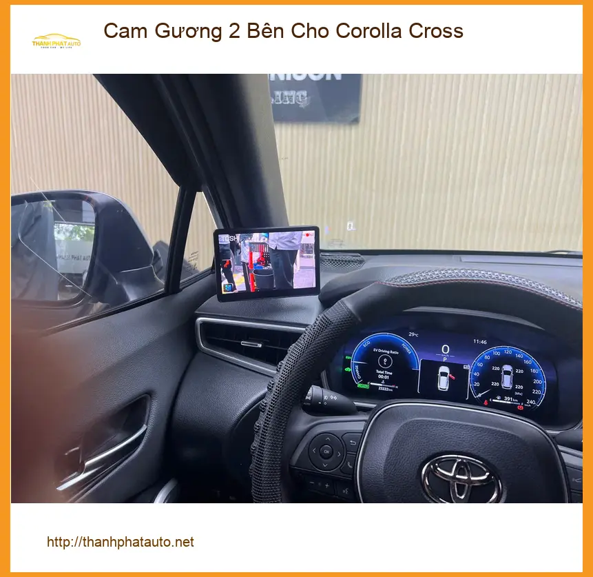 Chị Diễm lắp Cam Gương 2 Bên Corolla Cross tại Bình Chánh an toàn hơn