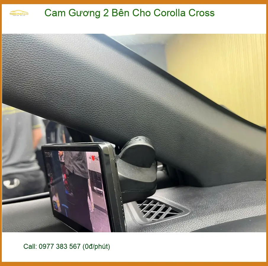 Chị Mai lắp cam gương 2 bên cho Corolla Cross tại Củ Chi để dễ quan sát ảnh thực tế 2