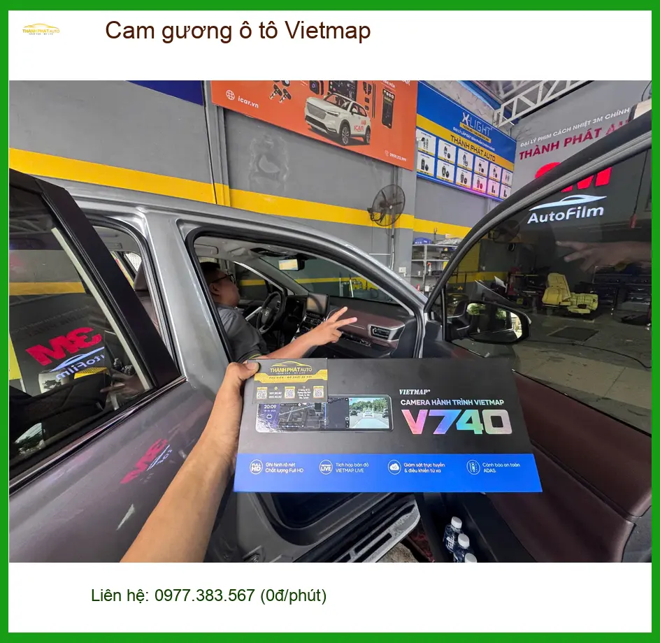 Anh Minh Quân lắp cam gương ô tô Vietmap cho Toyota Vios tại Hóc Môn để theo dõi hành trình ảnh thực tế 3