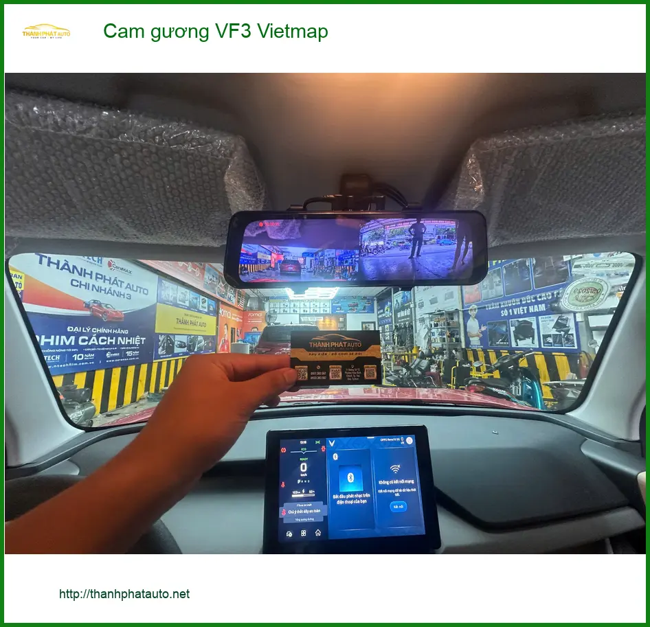 Anh Tấn Phát lắp cam gương Vietmap VinFast VF3 tại Quận 5 an toàn ảnh thực tế 3