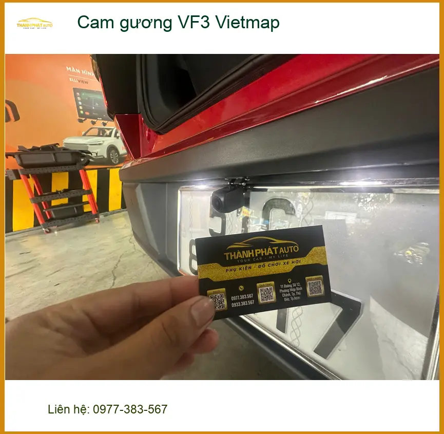 Anh Tấn Phát lắp cam gương Vietmap VinFast VF3 tại Quận 5 an toàn ảnh thực tế 4