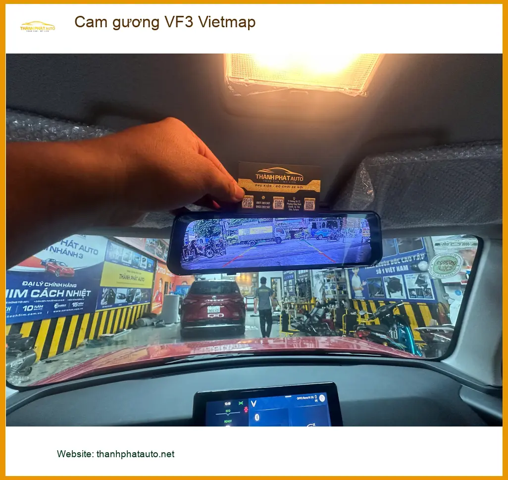 Anh Phong lắp camera gương Vietmap cho VinFast VF3 tại Quận 3 ghi lại hành trình ảnh thực tế 3
