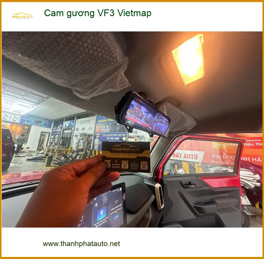 Anh Phong lắp camera gương Vietmap cho VinFast VF3 tại Quận 3 ghi lại hành trình ảnh thực tế 4