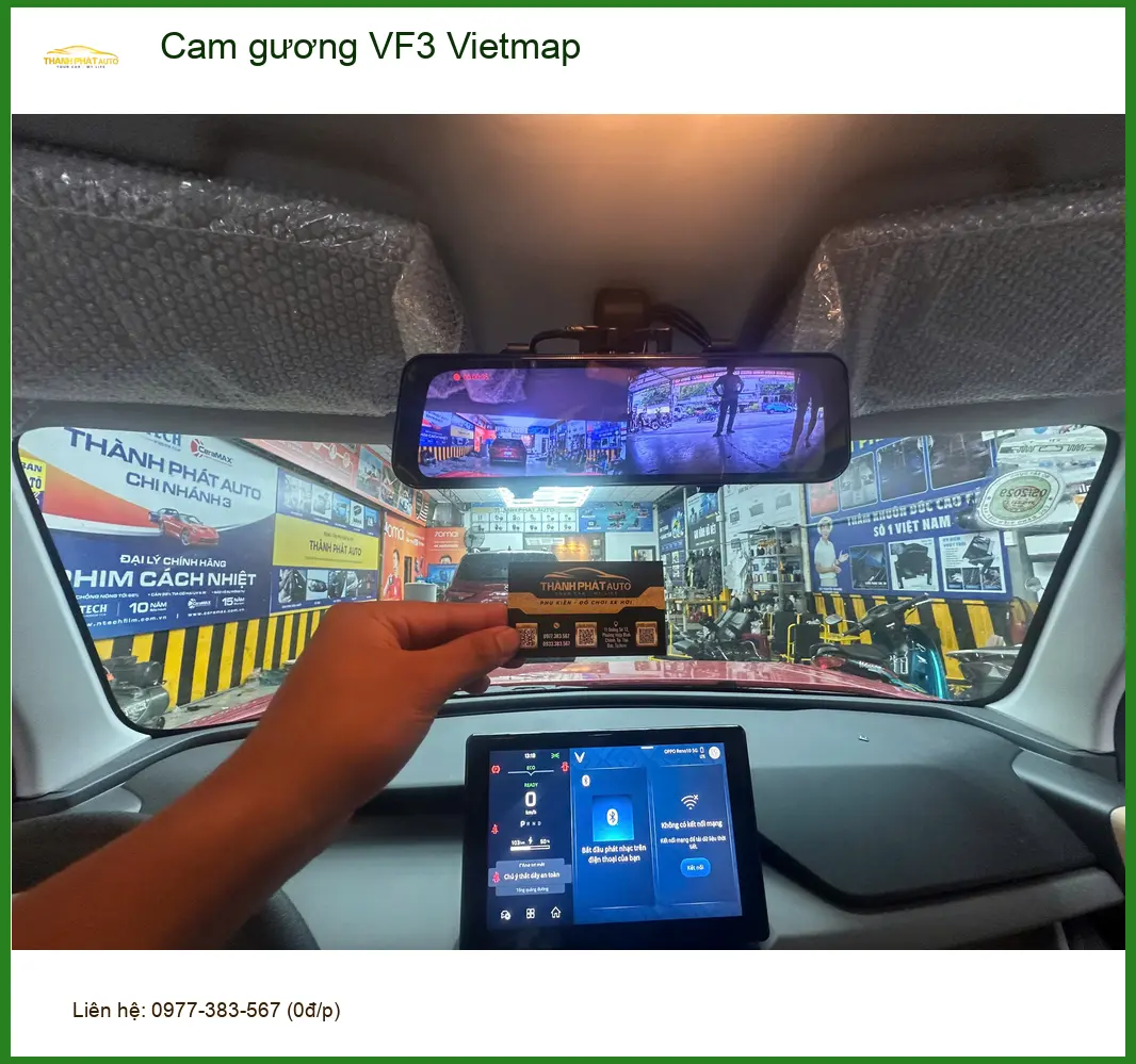 Anh Phong lắp camera gương Vietmap cho VinFast VF3 tại Quận 3 ghi lại hành trình ảnh thực tế 5
