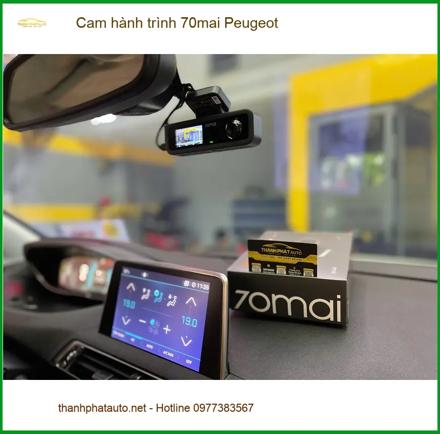 Anh Minh Khoa lắp Cam hành trình 70mai cho Peugeot 2008 tại Quận 7 uy tín