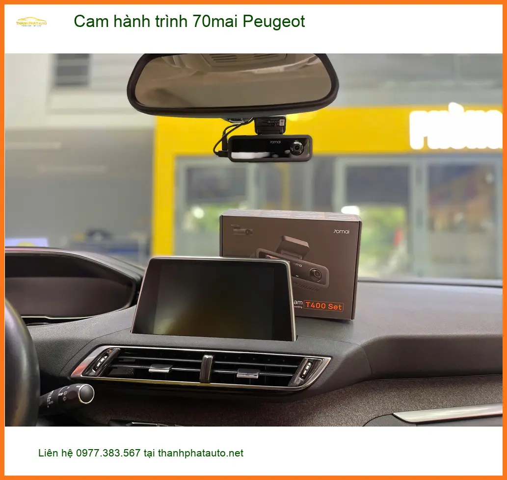 Anh Khang lắp cam hành trình 70mai chính hãng cho Peugeot 3008 ở Gò Vấp