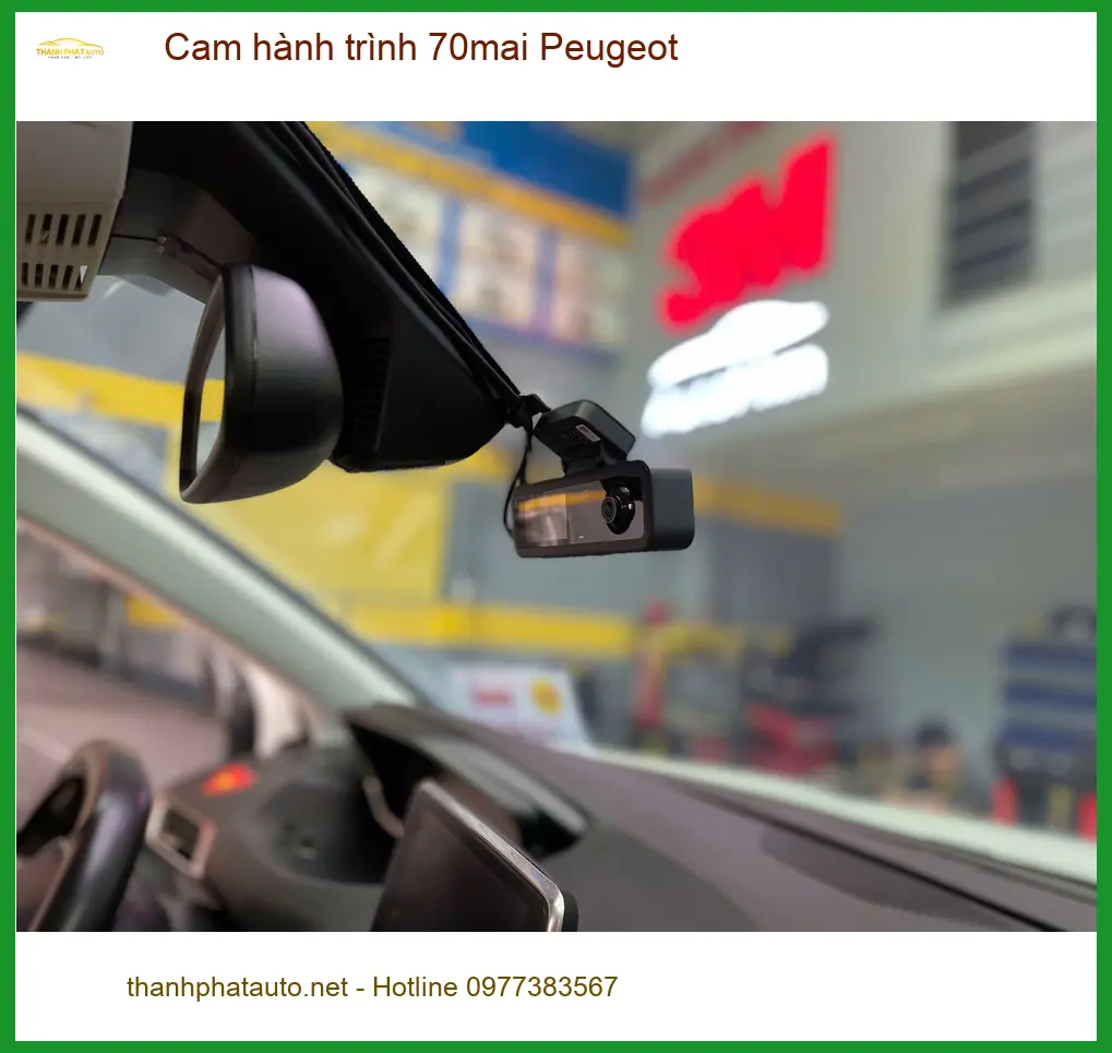 Anh Khang lắp cam hành trình 70mai chính hãng cho Peugeot 3008 ở Gò Vấp ảnh thực tế 2