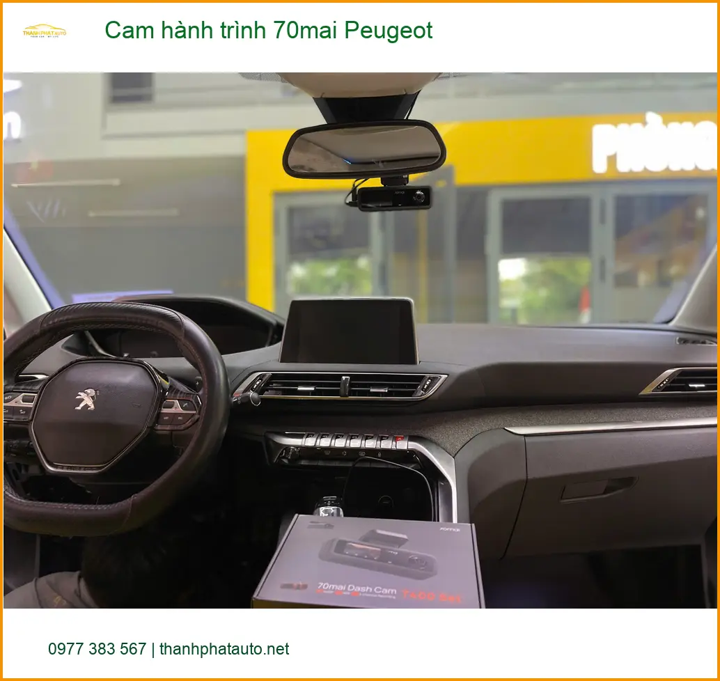 Anh Khang lắp cam hành trình 70mai chính hãng cho Peugeot 3008 ở Gò Vấp ảnh thực tế 3