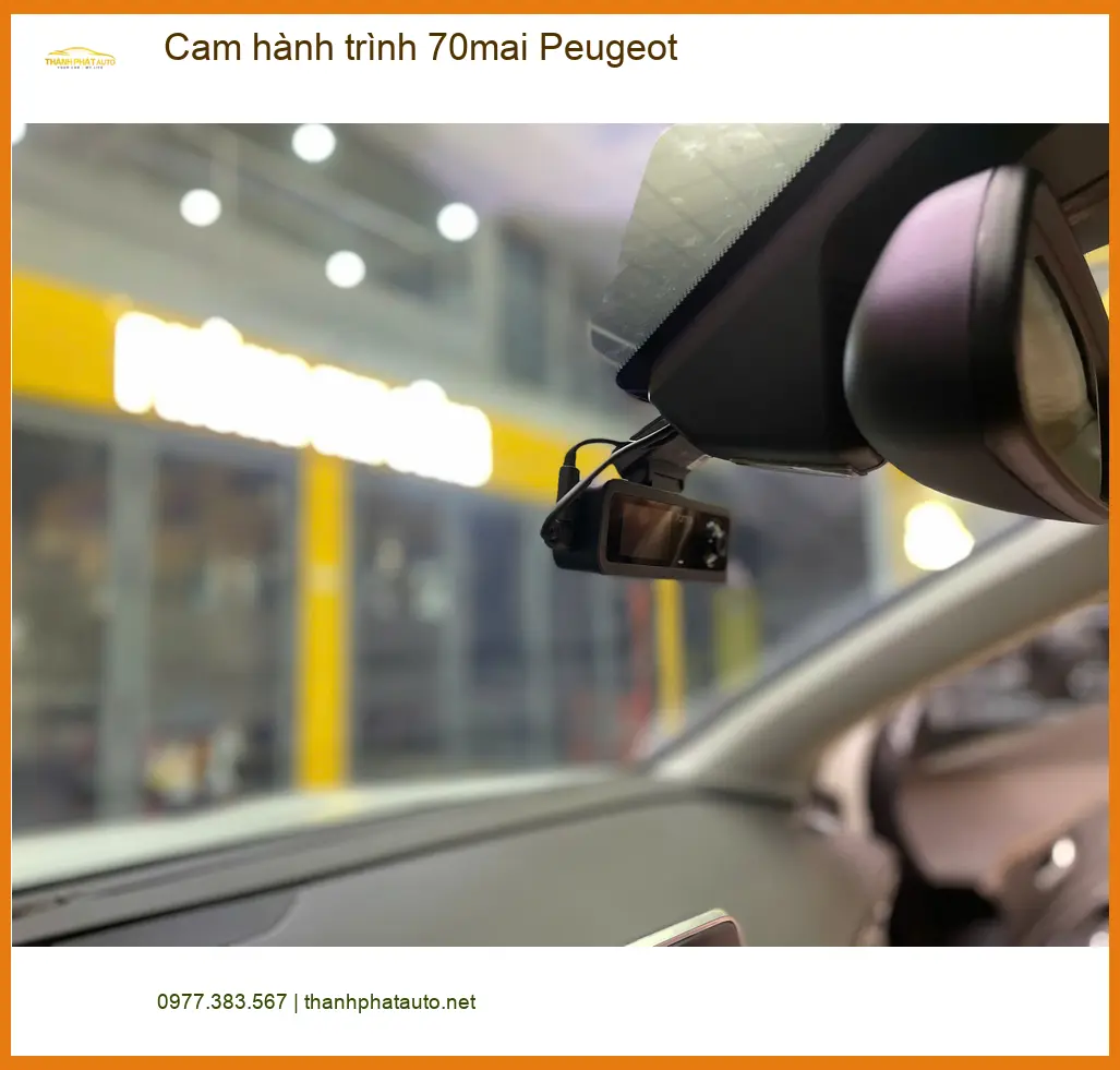Chị Ngân lắp cam hành trình 70mai cho Peugeot 5008 tại Hóc Môn ảnh thực tế 2