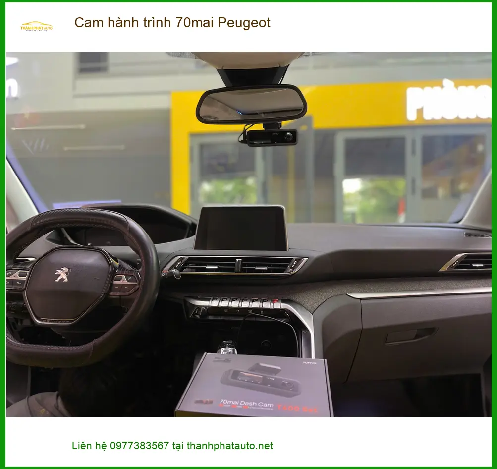 Chị Ngân lắp cam hành trình 70mai cho Peugeot 5008 tại Hóc Môn ảnh thực tế 3