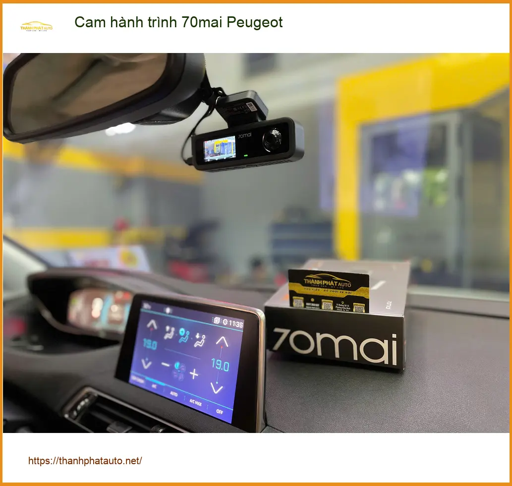 Chị Ngân lắp cam hành trình 70mai cho Peugeot 5008 tại Hóc Môn ảnh thực tế 5