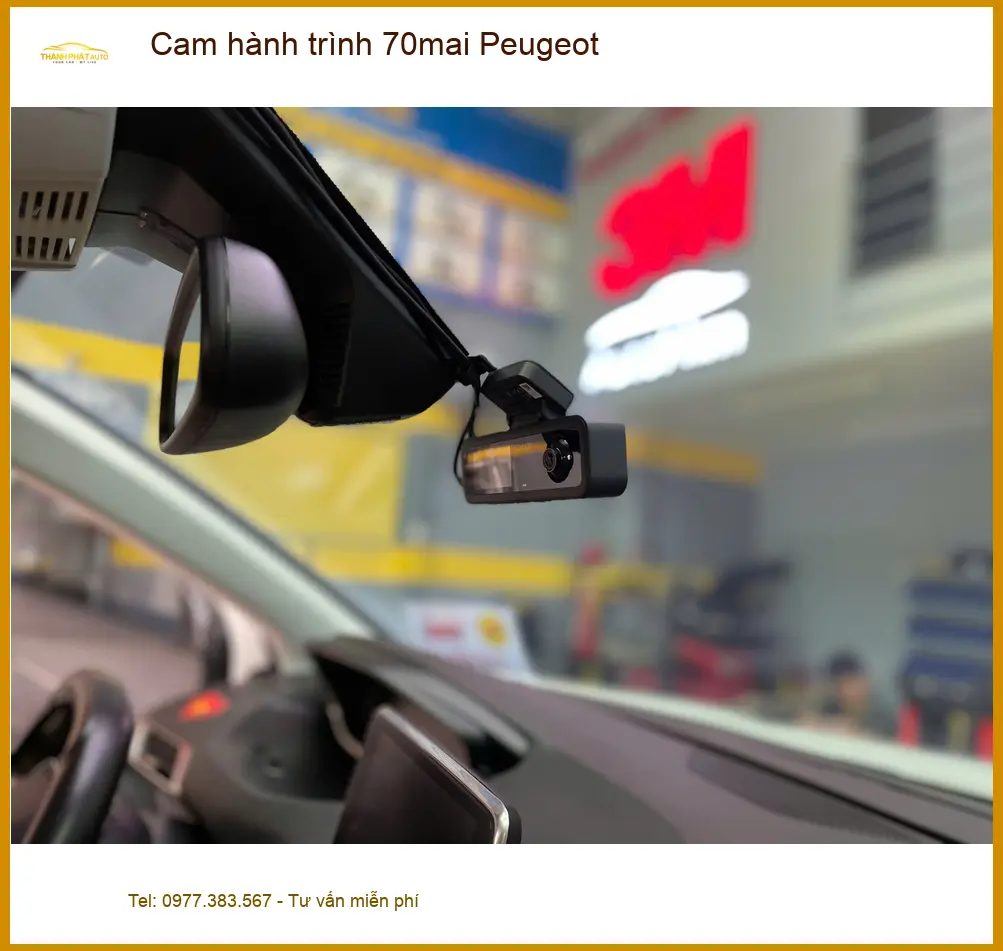 Anh Bách lắp cam hành trình 70mai Peugeot tại Quận Tân Phú yên tâm lái xe ảnh thực tế 2