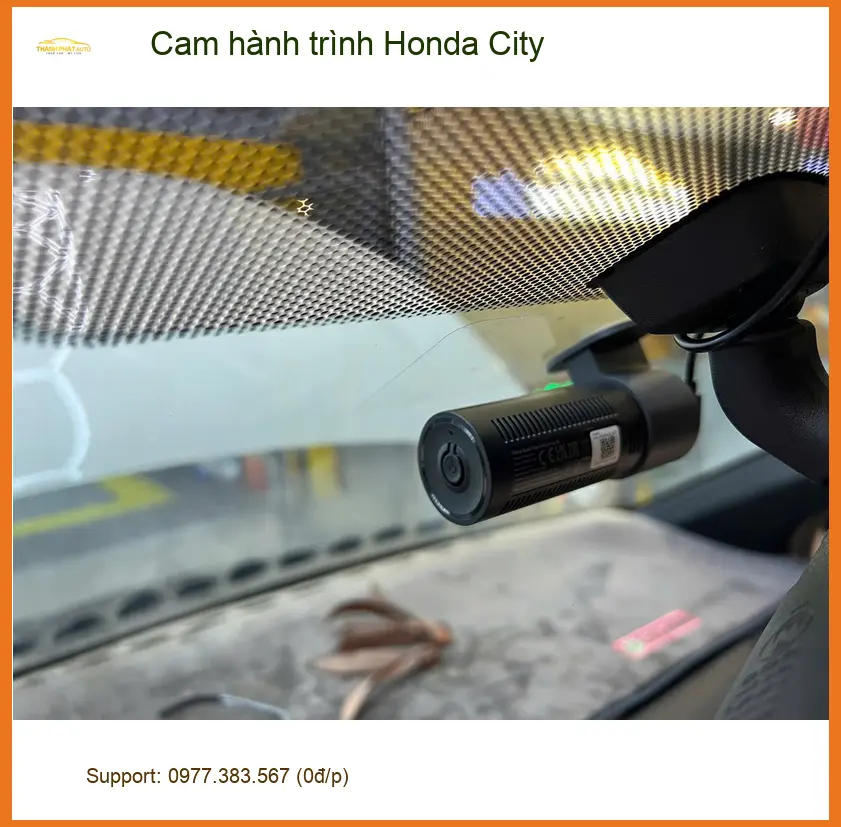 Chú Kiên lắp cam hành trình Honda City tại Hóc Môn sau một lần va chạm nhỏ