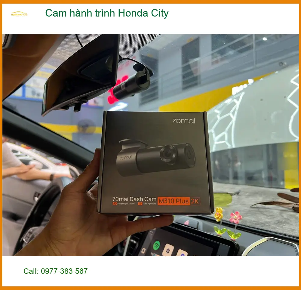 Chú Kiên lắp cam hành trình Honda City tại Hóc Môn sau một lần va chạm nhỏ ảnh thực tế 2