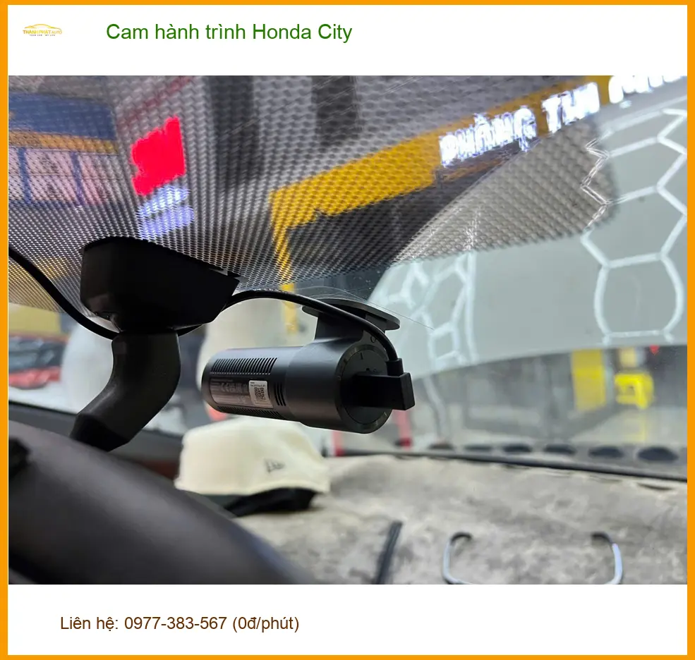Anh Long lắp cam hành trình Honda City Quận 7 để ghi lại hành trình rõ nét khi đi lại