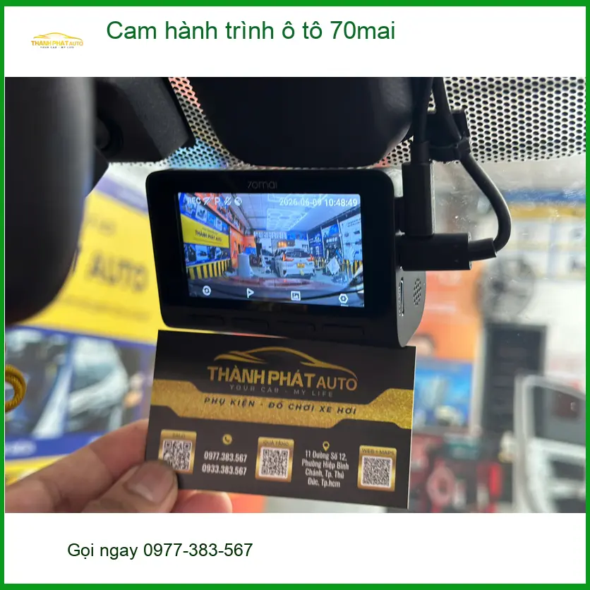 Chú Minh lắp cam hành trình 70mai cho Hyundai Santa Fe tại Hóc Môn để an tâm ảnh thực tế 2
