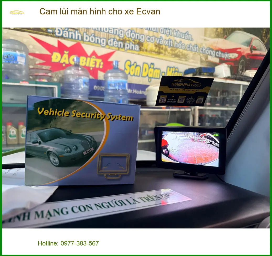 Anh Hùng nâng cấp cam lùi màn hình cho xe Ecvan tại Quận 12 an toàn ảnh thực tế 3