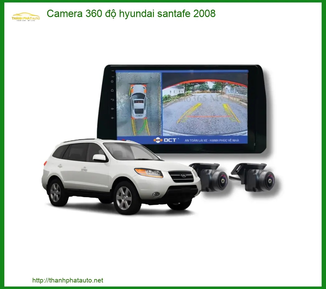 Camera 360 độ Hyundai Santafe 2008 - Địa Chỉ Lắp Đặt Uy Tín TPHCM