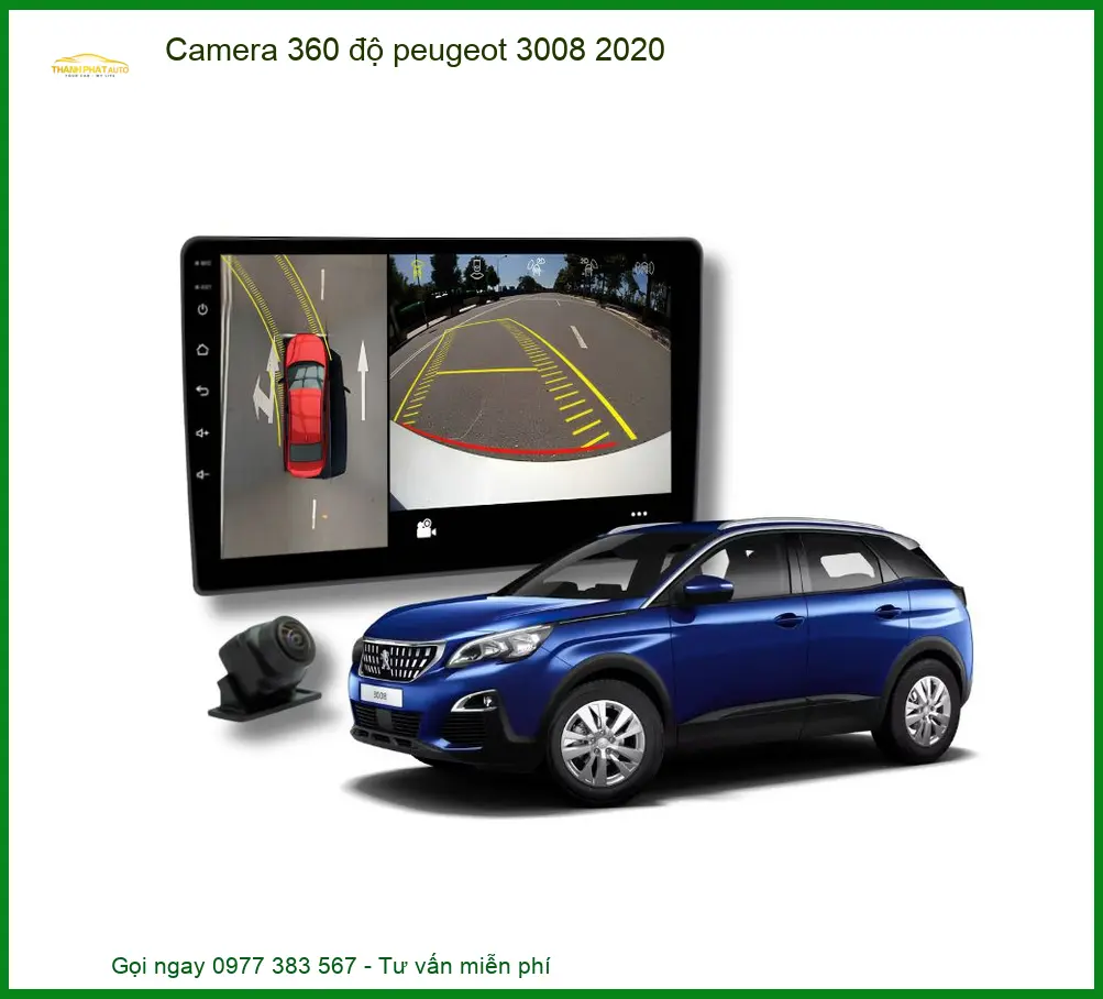 Camera 360 độ Peugeot 3008 2020 - Trung Tâm Lắp Đặt Chính Hãng TPHCM
