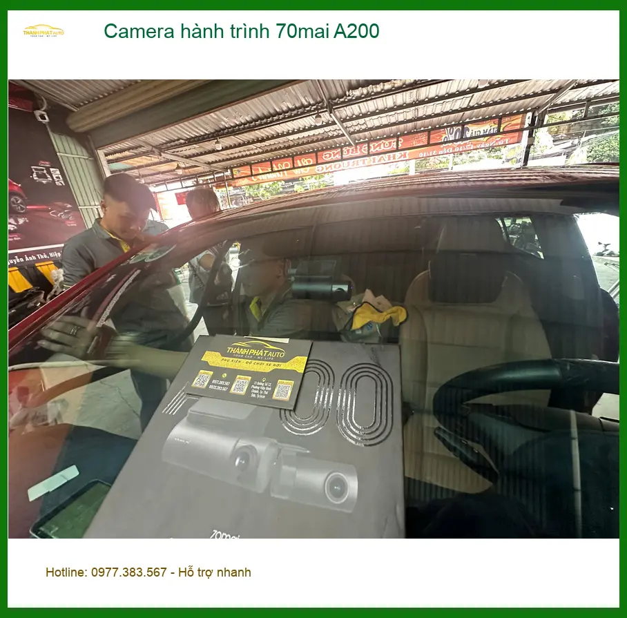 Anh Thanh Tùng lắp Camera hành trình 70mai A200 cho Hyundai Accent tại Hóc Môn để an tâm lái xe