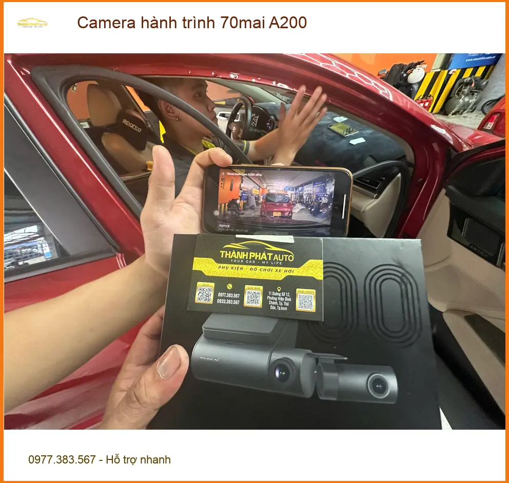 Anh Thanh Tùng lắp Camera hành trình 70mai A200 cho Hyundai Accent tại Hóc Môn để an tâm lái xe ảnh thực tế 3