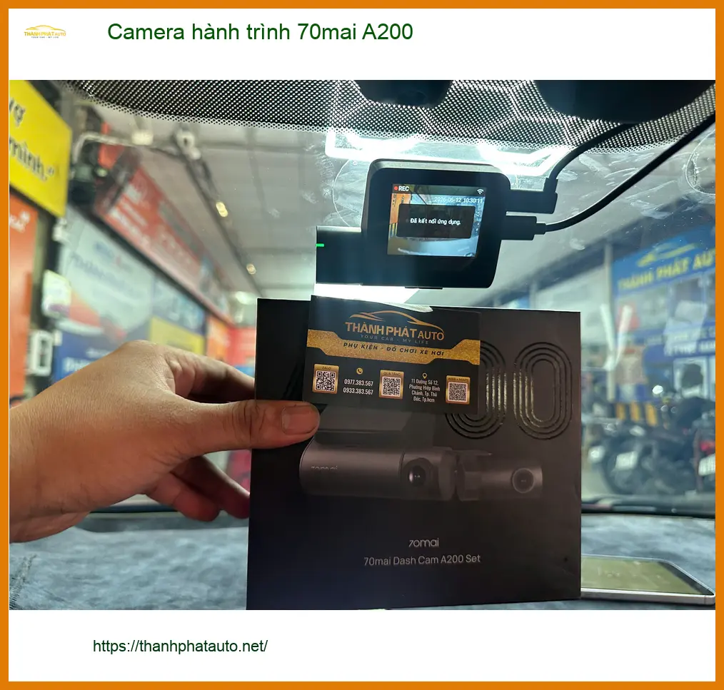 Anh Thanh Tùng lắp Camera hành trình 70mai A200 cho Hyundai Accent tại Hóc Môn để an tâm lái xe ảnh thực tế 4